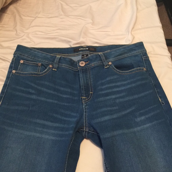 Blue skinny jeans