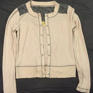 Vera Wang Princess Lt. Pink & Gray Cardigan (S)