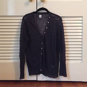 JCrew Grey Linen Cardigan- Perfect for fall!