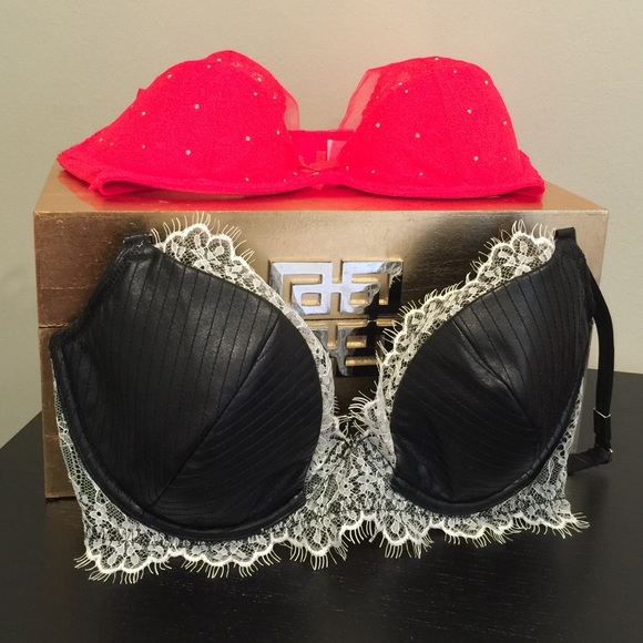 Victoria's Secret Bras Red and Black 34DD
