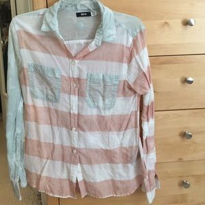 Button up, faded American Flag shirt