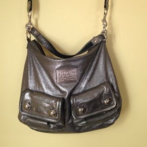 Coach silver poppy purse