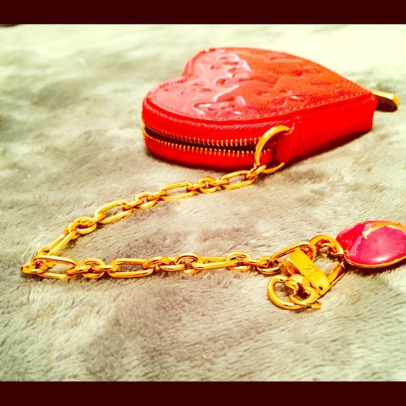 Louis Vuitton Vernis Red Coin Purse Pouch