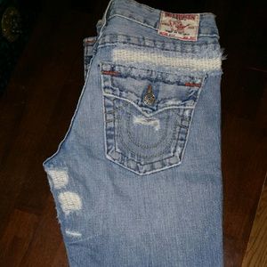 Factory destroyed True Religion jeans