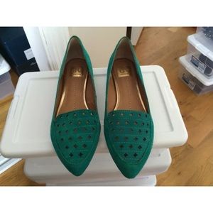 Dolce Vita Green Suede Leather Lake Flats