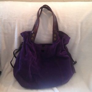 Lucky Brand Cow Hide Leather Purple Purse