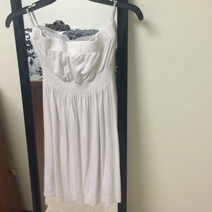 White strapless dress