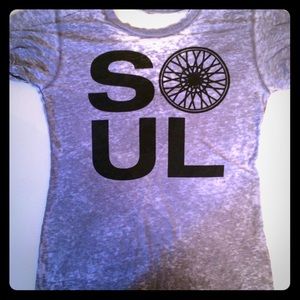 SoulCycle distressed tee-classic style!Never worn!
