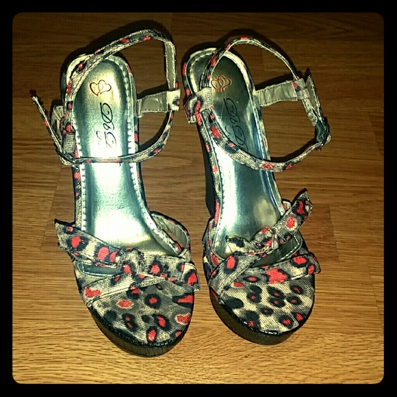 DBDK FASHION Red leopard Wedge Sandal - Picture 1 of 4
