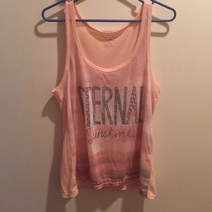 Orange logo tank top
