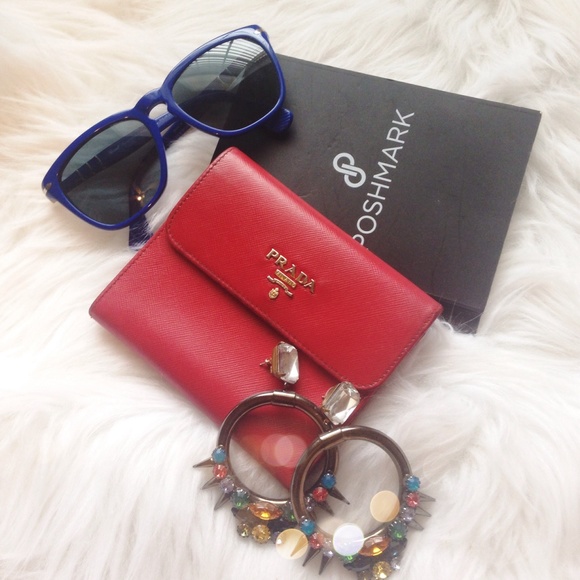 Prada Handbags - Authentic Prada Cherry Red Wallet