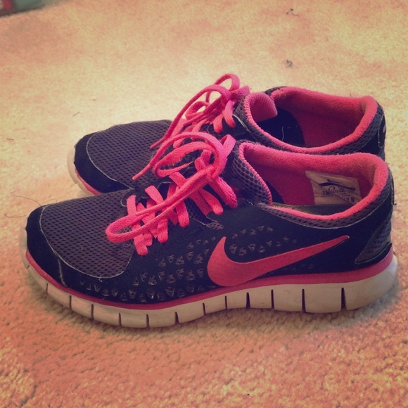 SALE! Pink and black Nike running shoes