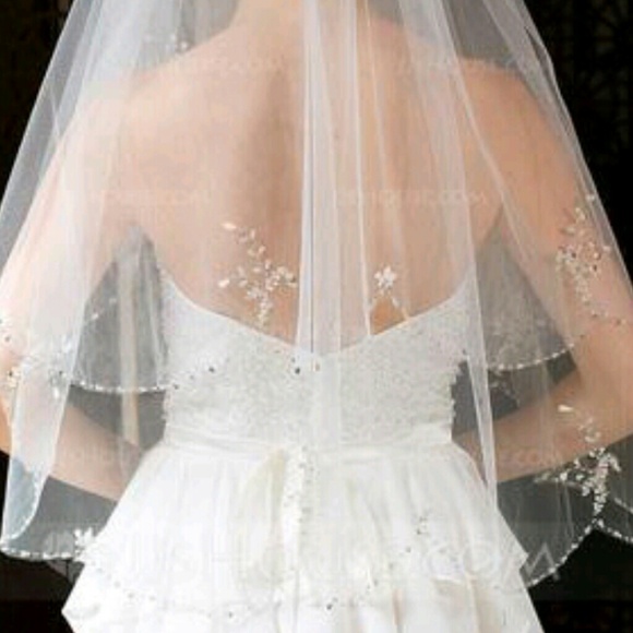 Wedding Veil. Ivory and white in stock