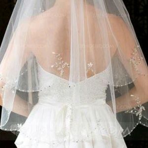 Wedding Veil. Ivory and white in stock