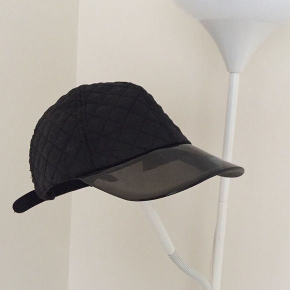 faux leather baseball cap