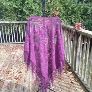 ONE DAY SALE! Purple lacy shawl