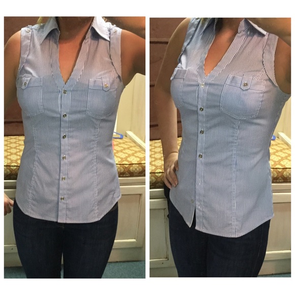 Express "seersucker" shirt