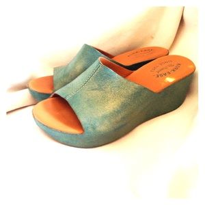 Kork-Ease teal wedges