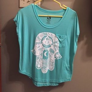Short sleeve turquoise tee