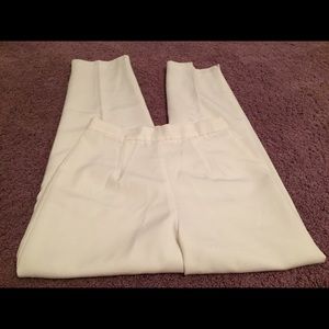 High waist white dress pant