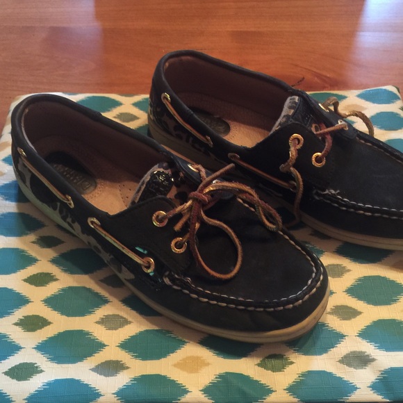 Sperry Top-Sider Black/Leopard 8.5