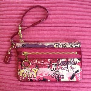 Authentic Coach Poppy Wristlet