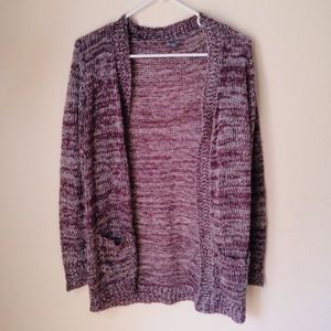 maroon knit cardigan