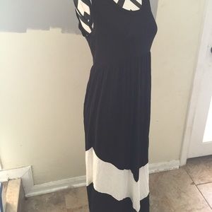 Black maxi dress.