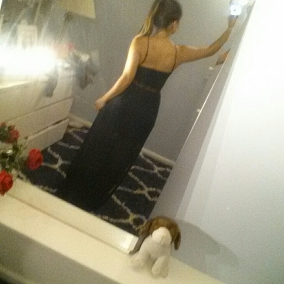 Navy blue long dress - Picture 4 of 4