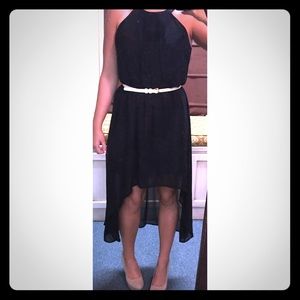 Black hi-lo dress
