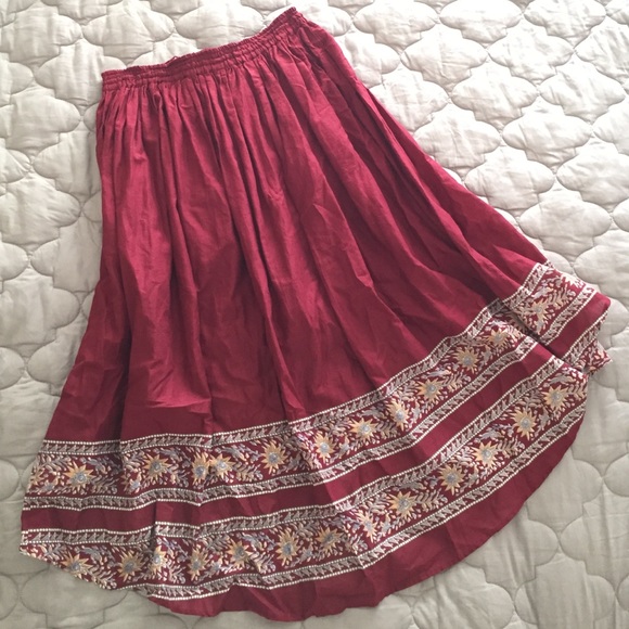 🎉SALE🎉Free People Cotton High Low Boho Skirt - Picture 3 of 4