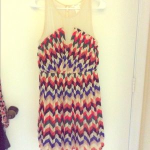 Asymmetrical patterned dress