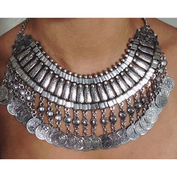 Boho Coin Statement Necklace