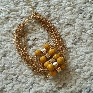 Gold and yellow bead bracelet