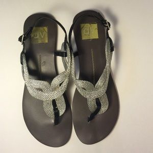 Dolce Vita Osorno Silver Rope Sandals
