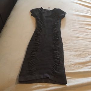 Grey Tight Open Back Party Dress