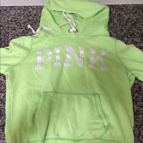 Lime green "pink hoodie"