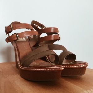 Dolce Vita Jobin wedges - Taupe leather