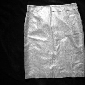 J Crew silk gold shimmer skirt