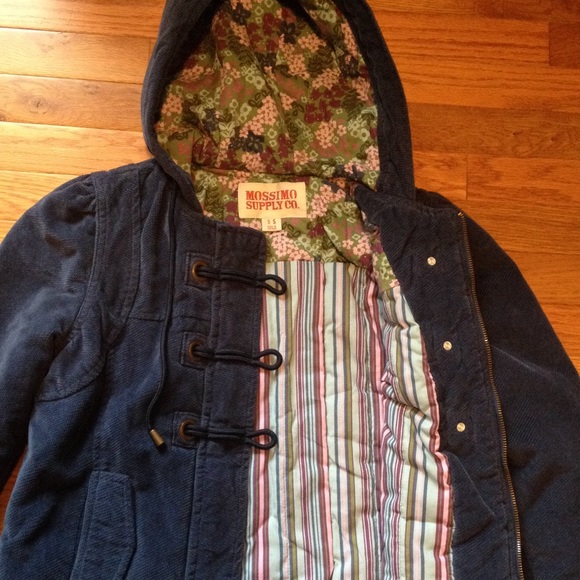 💰SOLD IN BUNDLE💰Mossimo blue hooded coat - Picture 2 of 3