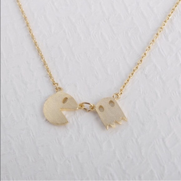 Jewelry - 2/$20 Gold Tone Pac-man Necklace