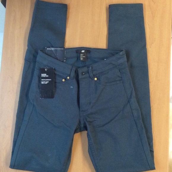 EMERALD H&M PANTS! BRAND NEW COLORED SKINNY JEANS