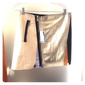 3.1 Phillip Lim Colorblock Lambskin Skirt size 8