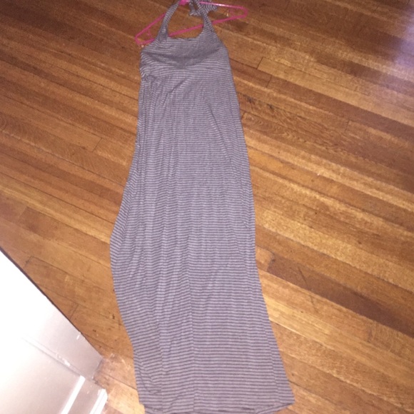 ❤SOLD❤️ Blue and white striped halter maxi GAP