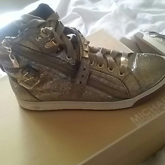 Mk gold sneakers