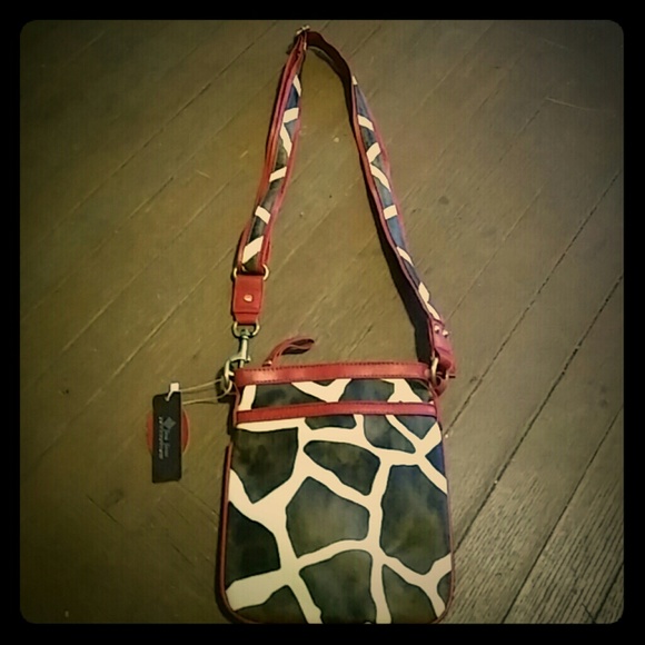 Giraffe Print with Red Trim Crossbody