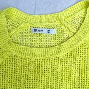 Old Navy Sweaters - Citron Old Navy Open Knit Sweater Size XL Old Navy Sweaters - Citron Old Navy Open Knit Sweater Size XL