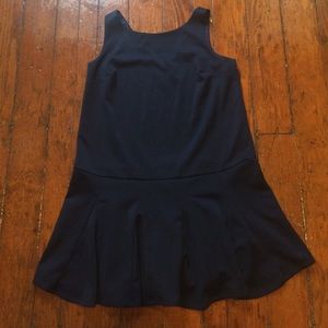 Asos Curve Navy Drop Waist Dress