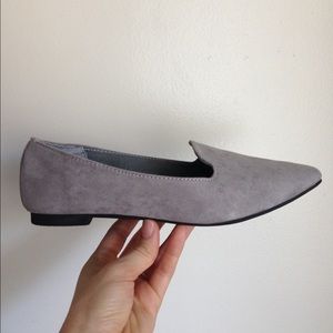 Gray loafers