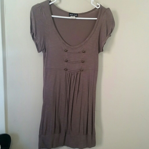 Brown long flowy blouse